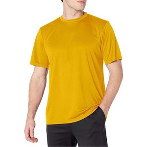 เสื้อยืดผู้ชายสีดำทรงสลิมแบบ OEM สั่งทำได้  เสื้อผ้าออกกำลังกาย แขนสั้น สไตล์ไฮสตรีท ผ้าฝ้าย ระบายอากาศดี คอกลม - Product Image 4
