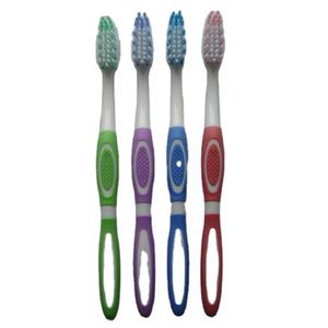 Home Use Soft Grip Adult Toothbrush with <b>Round</b> Head Nylon Bristles Plastic Handle - Product Image 1