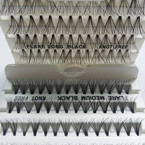 ELFA ELFAFLARE Extensiones de Pestañas Individuales Hechas a Mano de Alta Calidad, Pelo Sintético Grueso y Voluminoso, Tipo Cluster Flare Knot - Product Image 2