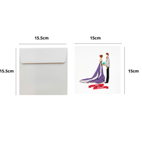 Carte de vœux 3D artisanale en papier quilling sur le thème des couples romantiques, vente en gros pour mariage et Saint-Valentin