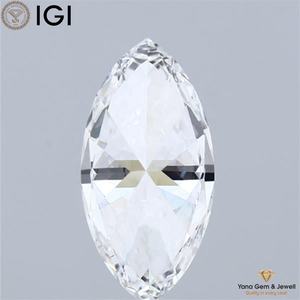 Diamante de corte Marquesa cultivado en laboratorio CVD de 4,00 quilates, certificado IGI, Color D, VVS2, obra maestra de diamante de claridad - Product Image 4