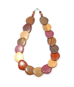 Collar de Cuentas de Madera, Estilo Étnico Bohemio, Elegante, Unisex, Joyería Única, Diseño Ovalado Rojo Marrón, Collares con Colgante para Mujer - Product Image 2