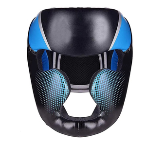 Leather Boxing <b>Head</b> Guard with Custom Logo Breathable Design for MMA Kick Boxing <b>Training</b> - Product Image 4
