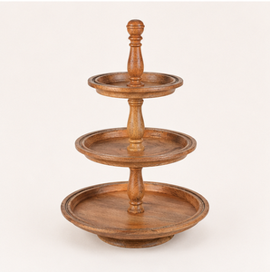 Eco-Friendly 3-Tier Wooden Cake Stand and Cupcake Tower <b>Party</b> Decorations Dessert Display Stand for Birthdays and Events - Product Image 5
