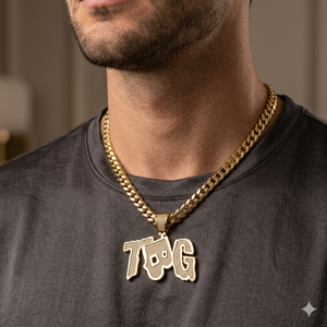 925 <b>Silver</b> Brilliant Cut Moissanite Diamond Gold Plated Custom Letter <b>Initial</b> Name Charms <b>Pendants</b> Hip Hop Style Unisex Necklace - Product Image 2