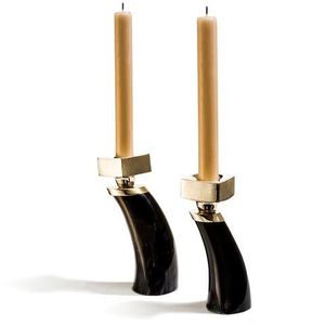 Portavelas de cuerno hecho a mano, único, para una decoración interior elegante y un exhibición de lujo de velas en muebles decorativos. - Product Image 5
