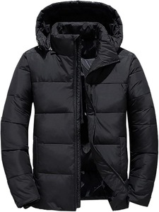 Chaqueta Acolchada de Lona Recubierta para Hombre con Cuello Alto y Diseño con Capucha para Invierno, Servicio OEM, Transpirable y Ecológica - Product Image 5