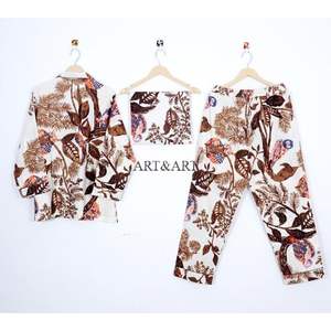 ชุดนอนผ้าฝ้ายลายพิมพ์นกฮูกดีไซน์ใหม่ขายดีสำหรับผู้หญิง มีหลายขนาดให้เลือกจากอินเดีย - Product Image 4