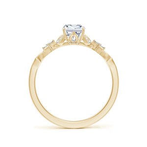 Anillo Solitario de Diamante Cultivado en Laboratorio de Primera Calidad, Corte Cojín, Certificado IGI, Oro de 10K, 14K, 18K, Plata 925, 935 - Product Image 3