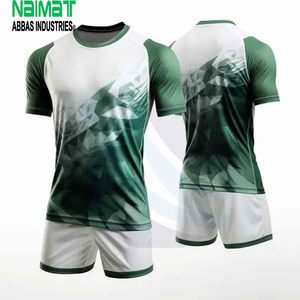 Custom Men Volleyball Uniform Quick Dry Sublimation Printed Green Geometric Jersey and Shorts <b>Set</b> Team Sport Kit - Product Image 1
