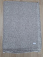 Châles pour hommes en cachemire tissé épais 2 plis, mélange de laine, taille 135x270 cm
