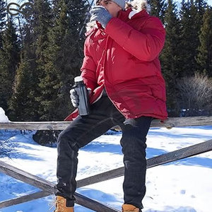 Chaqueta Larga de Invierno para Hombre con Capucha, Abrigo Acolchado Cálido y Resistente al Viento, Diseño Grueso y Duradero, Parka para Clima Frío - Product Image 3