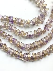 อเมทรินทรงหยดน้ำเจียระไน 1 เส้น พลอยธรรมชาติสำหรับทำเครื่องประดับชั้นดี - Product Image 3