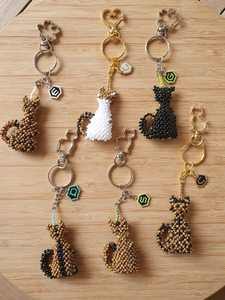 Handmade <b>keychain</b> with embroidered beads - Product Image 6