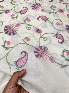 Premium Quality Multi Embroidery Fabric Women Fashion Fabric Designer Embroidery Fabric Party Wear Fabric Luxury Fabric For Sale - Product Image 5