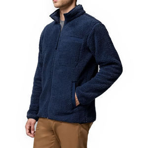 High Street Design Men's Sherpa Fleece <b>Jackets</b> 100% Fleece Fabric Long Sleeve Front Pocket Regular Fit Zipper Style Men's <b>Jacket</b> - Product Image 3