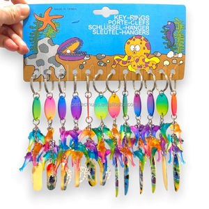 Porte-clés fantaisie avec animaux marins colorés, inspiré de l'ambiance de la plage - Product Image 6