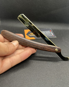 Wholesale Professional Manual Stainless Steel Barber Straight Razor Pakka Wooden Handle <b>Swing</b> Lock Shave Face Body-Sustainable - Product Image 1