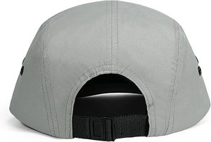 Casquette de baseball unisexe gris clair à 5 panneaux, respirante, imperméable, en maille, couleur unie, décontractée, pour l'extérieur, printemps-été, ajustée pour adulte - Product Image 2