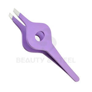 Medical Grade Stainless Steel Precision Brow Tweezers Featuring Perfectly Aligned <b>Hand</b>-<b>Filed</b> Tips and Ergonomic Circular Control - Product Image 4