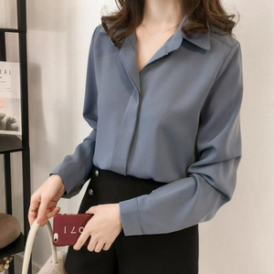 เสื้อเชิ้ตทำงานทรงเข้ารูป ดีไซน์หรูหรา สำหรับสุภาพสตรี - ราคาโรงงาน รับปักลายตามสั่ง ระบายอากาศได้ดี - Product Image 5