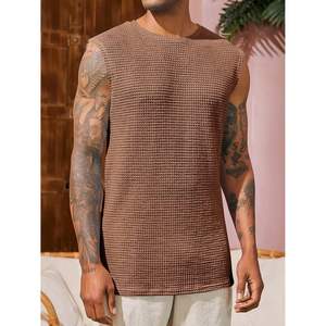 2025 Men's <b>Waffle</b> Cotton Tank Tops Sleeveless Athletic Muscle Summer Beach Hippie <b>Shirts</b> Hood XL Hip Hop 3D Blank for Gym Use - Product Image 2