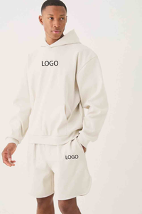Sweat-shirt à capuche et short assorti pour homme avec logo personnalisé, vêtements en gros OEM ODM - Product Image 2