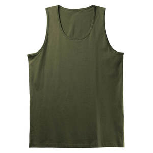 <b>Men's</b> Custom Logo Tank <b>Tops</b> Quick Dry Ribbed 100%Cotton Singlet Boxy <b>Cropped</b> Sleeveless Vest Custom High Quality Ribbed tank <b>Top</b> - Product Image 3