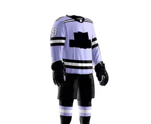 Nuevo Conjunto de Uniforme de Hockey sobre Hielo para Hombre, Manga Corta, 100% Poliéster, Tela Resistente, Secado Rápido, Transpirable, Antibacteriano - Product Image 1