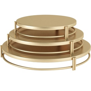 Taille personnalisée à trois niveaux support à gâteau blanc décoratif conçu assiette 8-12 pouces haute qualité Dessert servant anniversaire décor - Product Image 2