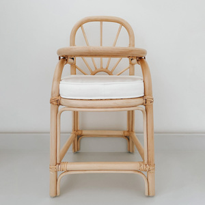 Kid pretend play highchair rattan doll high chairs dolls feeding chair toys for baby girls - Product Image 6