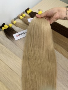 Precio al por mayor 100g Extensiones de cabello humano virgen vietnamita de alta calidad a granel, lisas naturales, súper doble densidad, con puntas de trama única - Product Image 1