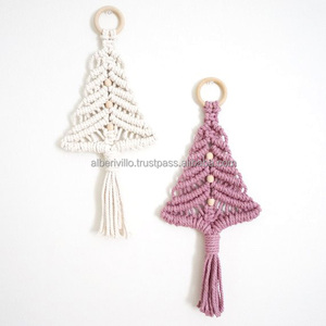 Decoración colgante de árbol de macramé de alta calidad, recién llegado, decoraciones colgantes de Navidad, pequeño adorno de Navidad para el hogar y la fiesta - Product Image 1