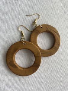 Pendientes de Aro de Nuevo Estilo para Mujer, Joyería de Moda de Alta Calidad, Pendientes de Madera y Plata de Ley con Corte Princesa - Product Image 6