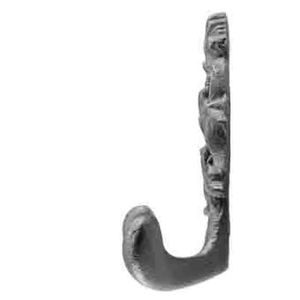 Porte-manteau mural vintage en métal robuste en fonte noire à motif festonné - Product Image 5
