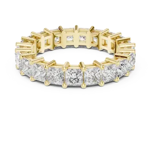 Anillo de Eternidad Completo con Diamantes Cultivados en Laboratorio, Corte Princesa, 2.31ctw, Oro Sólido de 10K, 14K, 18K, Unisex, Certificado IGI, Joyería Fina - Product Image 1