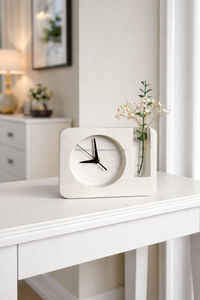 Reloj de Escritorio de Cuarzo de Mármol Natural de Lujo CRAFT EXIM, Diseño Art Deco, Forma Personalizada, Decoración Artesanal Premium - Product Image 3