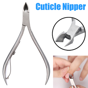 Coupe-cuticules professionnel à double ressort en acier inoxydable pour couper les ongles incarnés, épais et durs des orteils - Product Image 1