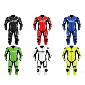 Traje de Motociclismo de Cuero de Manga Larga para Hombre LEHO, Transpirable, con Estampado por Transferencia de Calor, Negro y Blanco, de una Pieza - Product Image 6