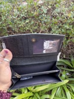 Dompet Kulit Sapi Motif Barat Warna Hitam, Dompet Kulit Berbulu, Hadiah untuk Wanita, Terlaris