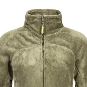 Veste matelassée en polaire Sherpa pour femme, coupe ample, avec logo personnalisé, pour sports d'hiver en extérieur, zippée, en coton polaire, à rayures, unie ou teinte - Product Image 4