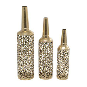 Wholesale Handcrafted Matte Black And Gold Iron Metal <b>Tealight</b> <b>Holder</b> Set Luxury Cutwork Filigree Votive Candle <b>Holders</b> On Sale - Product Image 2