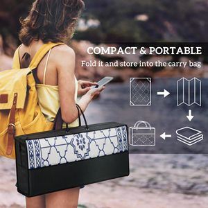 Tappeto Reversibile da Esterno 3,6x2,7m con Luci LED, Tappeto in Paglia PP, Borsa per il Trasporto e Picchetti per il Fissaggio a Terra, Ideale per Sala da Pranzo, Ingresso, Corridoio - Product Image 6