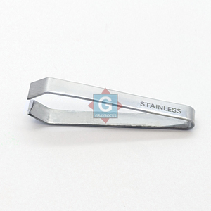 Pinzas de acero inoxidable de 6,5 cm con punta lisa, herramientas de manipulación de laboratorio de grado industrial, acabado resistente a la corrosión - Product Image 1
