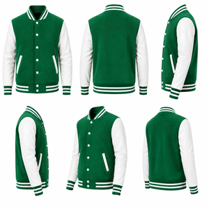 Blouson universitaire pour homme en laine et toile, coupe-vent, séchage rapide, idéal pour l'hiver, style baseball, fabrication professionnelle - Product Image 6