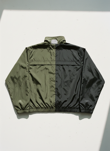 Men's Color Block <b>Racer</b> <b>Jacket</b> With Custom Logo Print Zip Fly Stand Collar Water Resistant Polyester Outerwear - Product Image 4