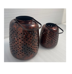 Antique Style Iron <b>Lantern</b> With <b>Copper</b> Antique Finish Used For Indoor Outdoor Lighting And Home Decoration - Product Image 5