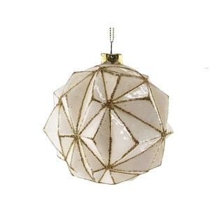Ornements en verre de Noël personnalisés en usine Style vintage rond fait à la main - Product Image 4