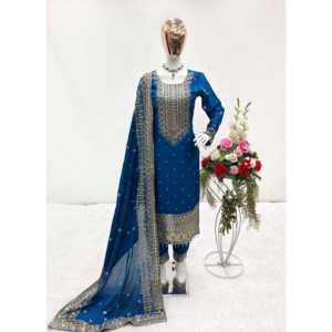 Conjunto de Traje de Fiesta para Mujer de Diseñador, Hermoso Top Dupatta-Pent - Product Image 4