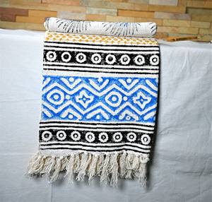 <b>Luxury</b> 100% Cotton Hand Block Print Throw <b>Blanket</b> for Home Decor for Living Room Use-Wholesale Product - Product Image 6